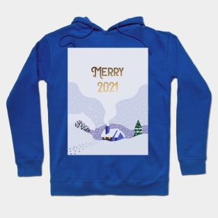 Merry 2021 Illustration Hoodie